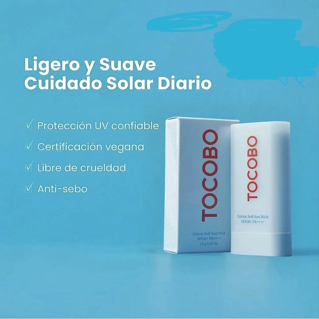 TOCOBO Cotton Soft Sun Stick SPF50+ PA++++ 19 g